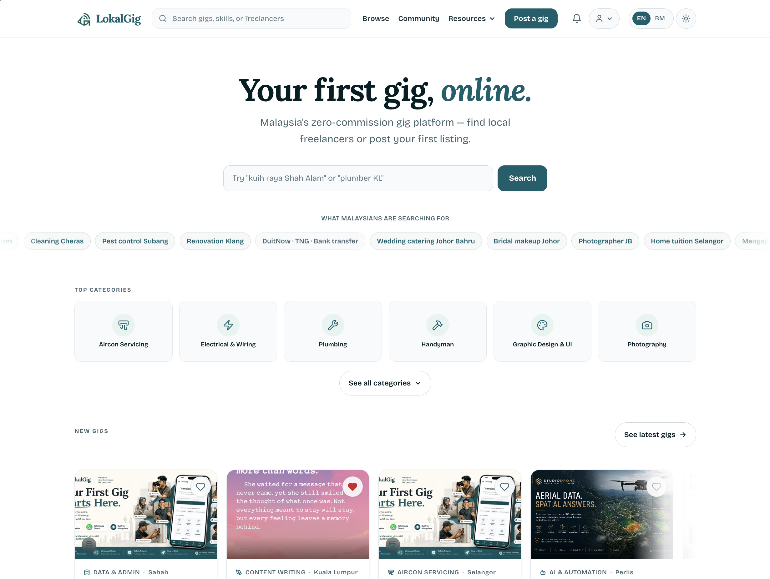 LokalGig — Web Platform · Marketplace