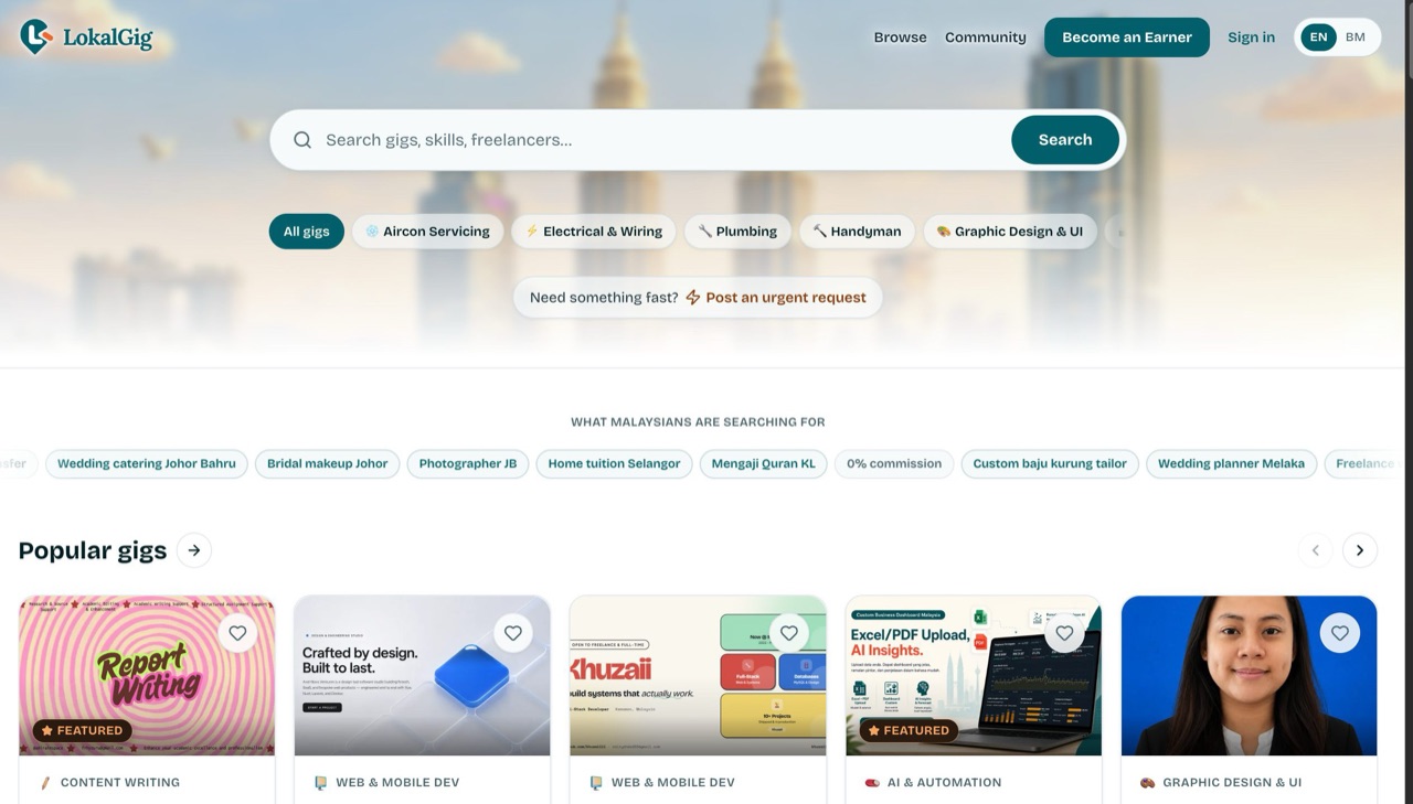 LokalGig — Web Platform · Marketplace